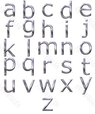 3D Silver Alphabet