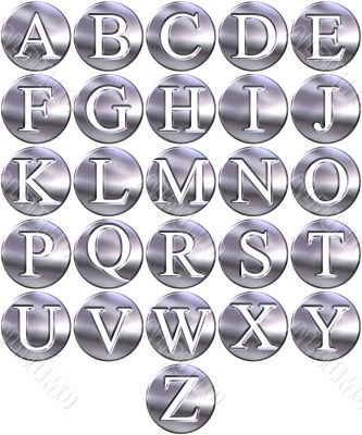 3D Silver Framed Alphabet