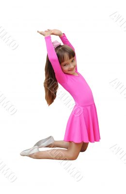 girl  fitness pink sport gymnastics