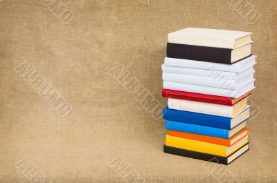 Pyramid from books on a canvas Pyramid from books on a canvas