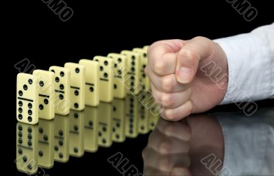Fist a provoking domino effect Fist a provoking domino effect