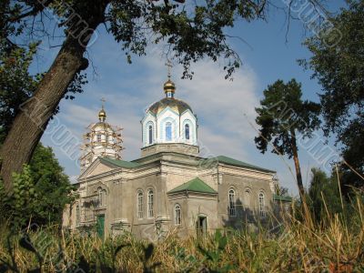 church among trees