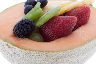 Net melon halved stuffedly fruits