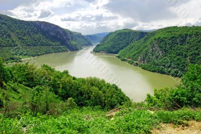 Danube canyon between Serbia and Romania