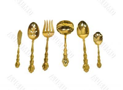 Goldware for a Luxurious table