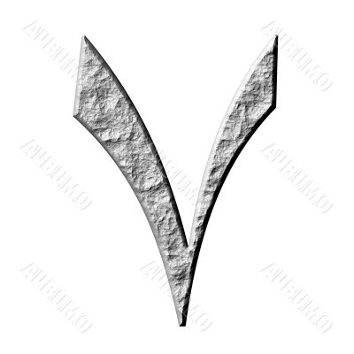 3D Stone Arab Number 7