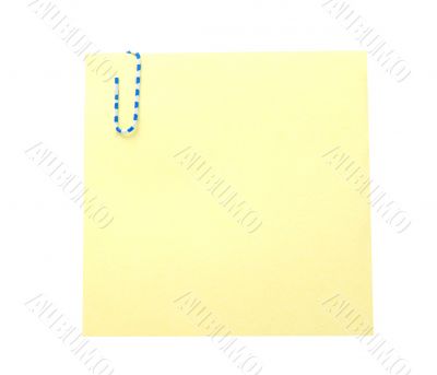 note with paper-clip note with paper-clip