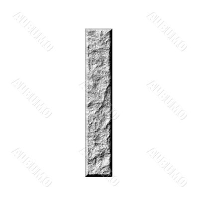 3D Stone Hebrew Number 6