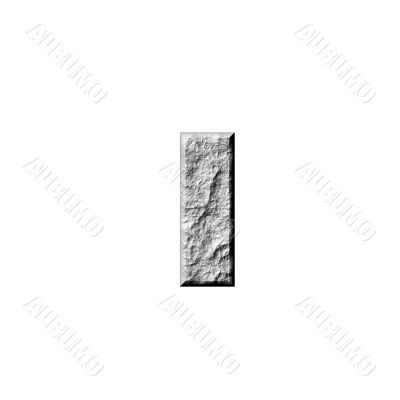 3D Stone Hebrew Number 10