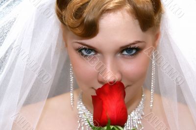 Bride with a rose