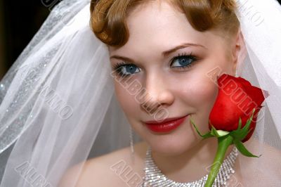 Bride with a rose