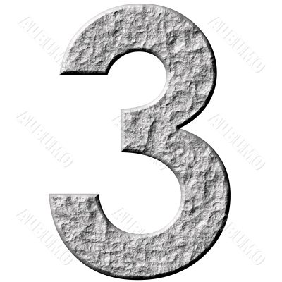 3D Stone Number Three