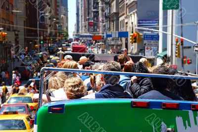New York City  crowded street