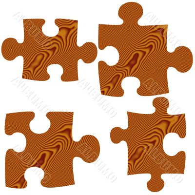 Wooden Puzzle Pieces