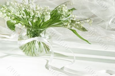 Lily of the valley in vase