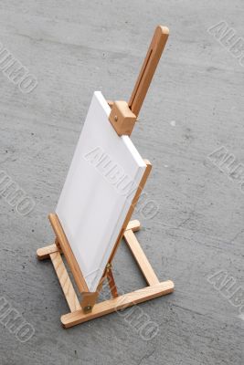 Easel with blank canvas