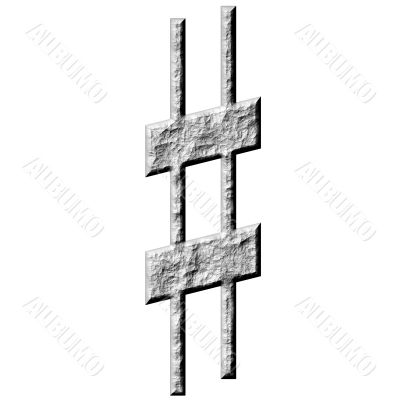 3D Stone Sharp Symbol