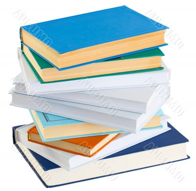 Pile of books on a white background Pile of books on a white background