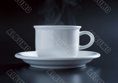 Close-up of a wonderful cup of hot coffee
