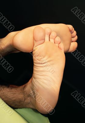Man feet