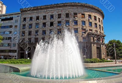 Fountain in center of Belgrade
