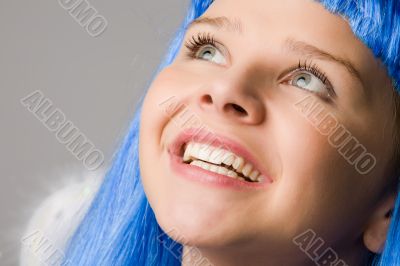 Beautiful girl close-up portrait
