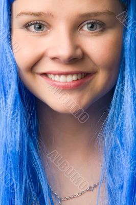 Beautiful girl close-up portrait