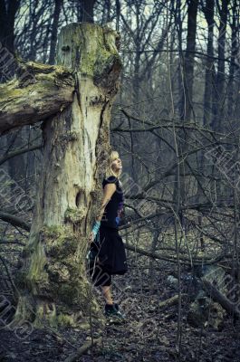 girl in the forest