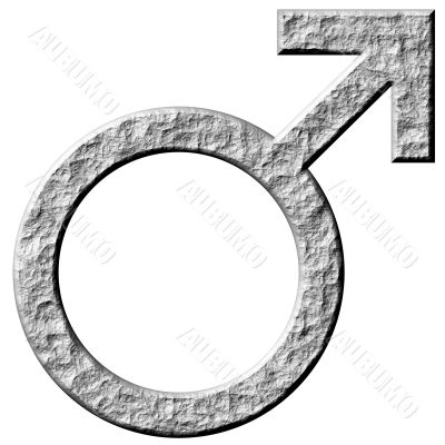 3D Stone Male Symbol 3D Stone Male Symbol