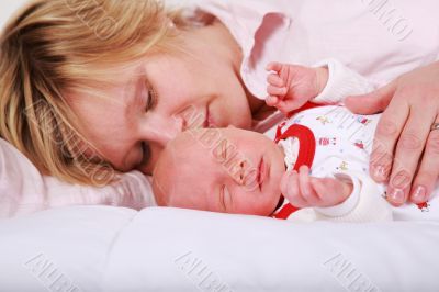 Lovely newborn sleeping