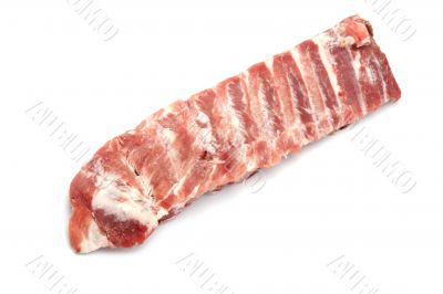 pork rib on white background