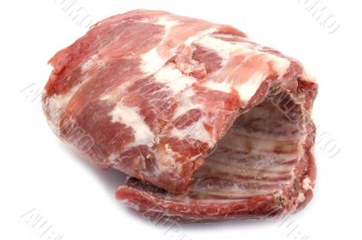 pork rib on white