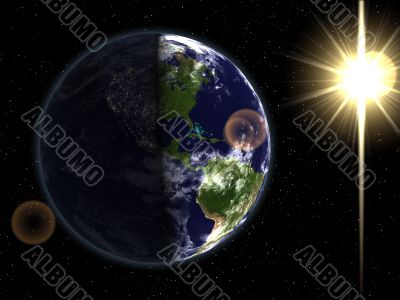 Day &amp; night sides of Earth