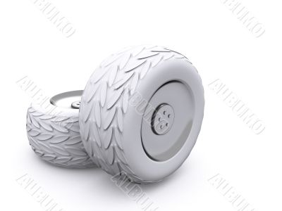 car wheels. 3d