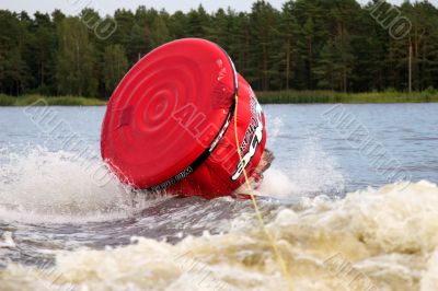 water ski falling