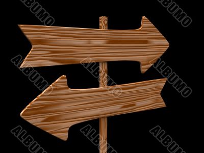 wooden signpost