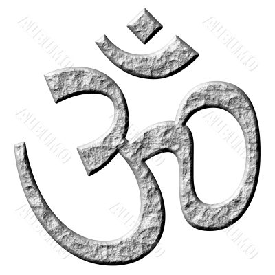 3D Stone Hinduism Symbol