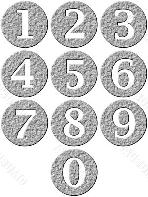 3D Stone Framed Numbers