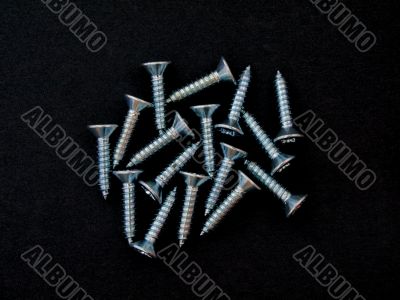 Chrome wood  screw.