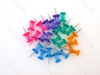 Multicoloured thumbtacks Multicoloured thumbtacks