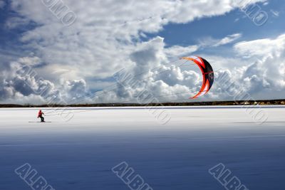 Snow kiting