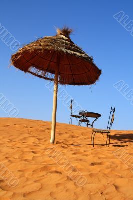 romantic place to sit on the Sahara