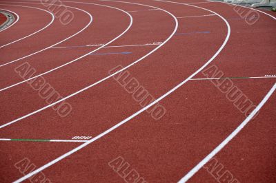  bent lines of a marking of stadium