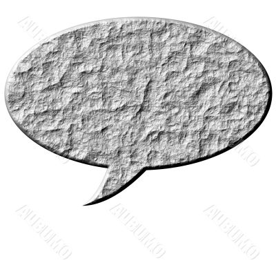 3D Stone Speech Bubble