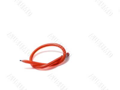 Curved red pencil