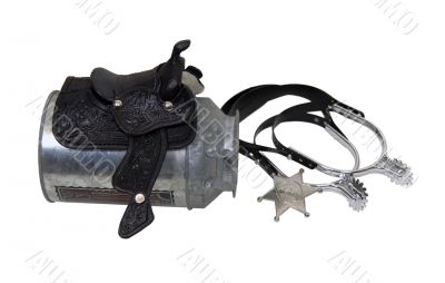Cowboy Saddle, Spurs and Star