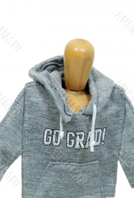 Graduate wearing hoodie