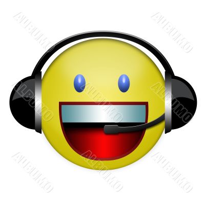 smile headphone sign