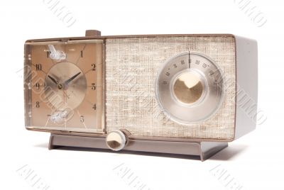 Vintage Clock Radio Isolated Vintage Clock Radio Isolated