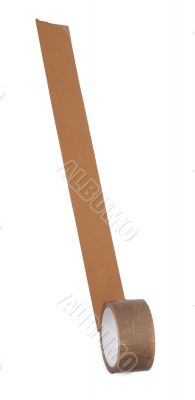 long stripe of brown tape